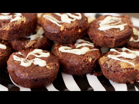 Peanut Butter - Swirl Brownie Muffins