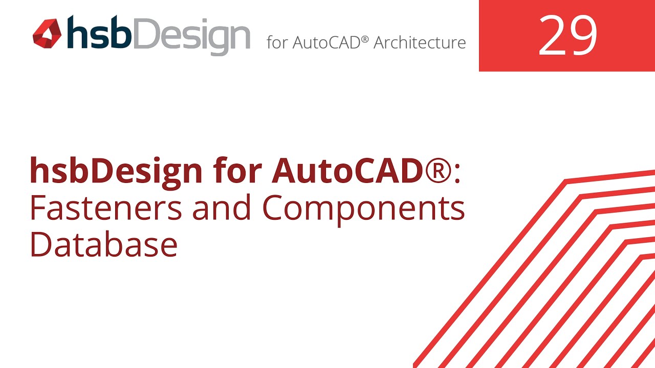 Timber Framing on AutoCAD® | Fasteners & Components Database | hsbDesign 29 for AutoCAD®
