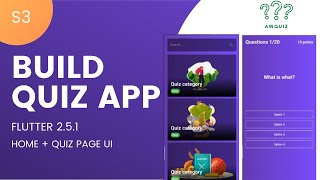 Awquiz + Home + Quiz + UI + Flutter 2.5.1  | Flutter Quiz App | S3 screenshot 2