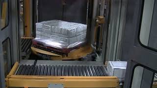 Bundles row build with TopTier palletizer including concurrent stretch wrapping