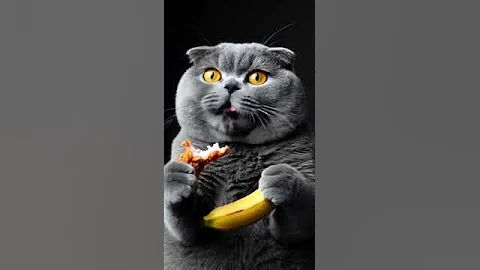 Watch the video about Cute Scottish Fold Chubby Cat 🤣🥰 #cat #ai #cute #catlover #funny #cutecat #kitten #chicken #banana