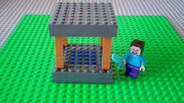 Lego Minecraft Mini-Fig Scale Village Tutorial Part 1 The Well