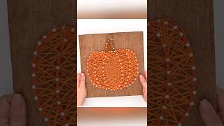 Pumpkin String Art 🎃 #easycrafts #fallcrafts #stringart