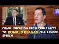 Communication Professor's Reaction to Ronald Reagan's Challenger Shuttle Speech