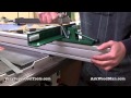 2/6 Adjustable Throat T-Square Table Saw Fence - Mounting the fence on a 2 2/6 Adjustable Throat T-Square Table Saw Fence - Mounting the fence on a 2