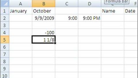 Basic Data Entry in Excel 2007