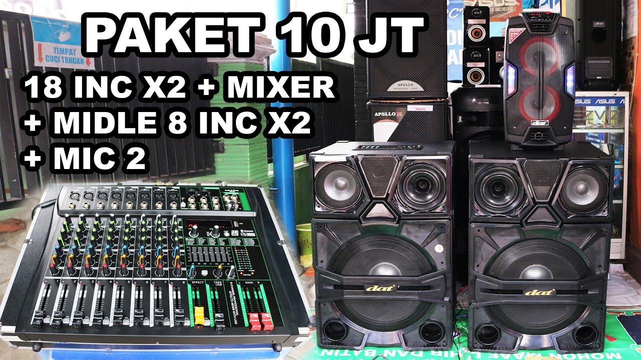 10juta dapat paket DAT DX181 plus mixer dan Dt2128 lengkap 2mic - YouTube