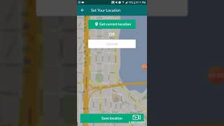 Offer Up App -  Distance from save location to zip code field