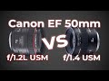 Сравнение светосильных "полтинников" Canon EF 50mm f/1.4 USM против f/1.2L USM