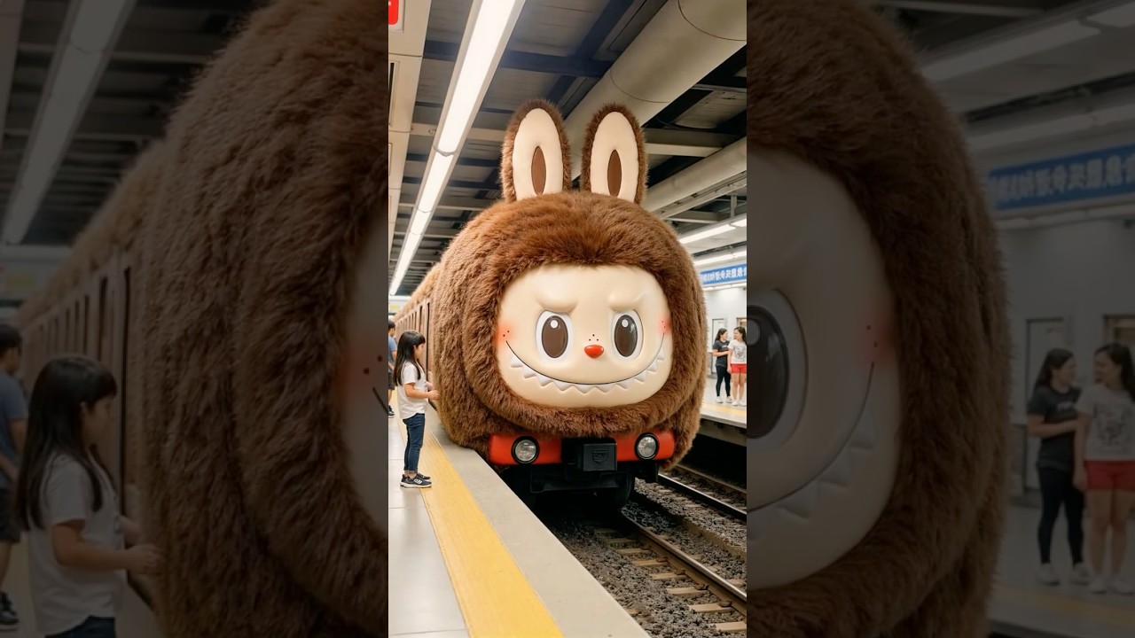 Labubu Train Passengers Are Very Happy! 