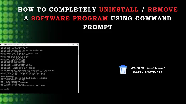 How to remove a broken program from the list of programs and features using the command line