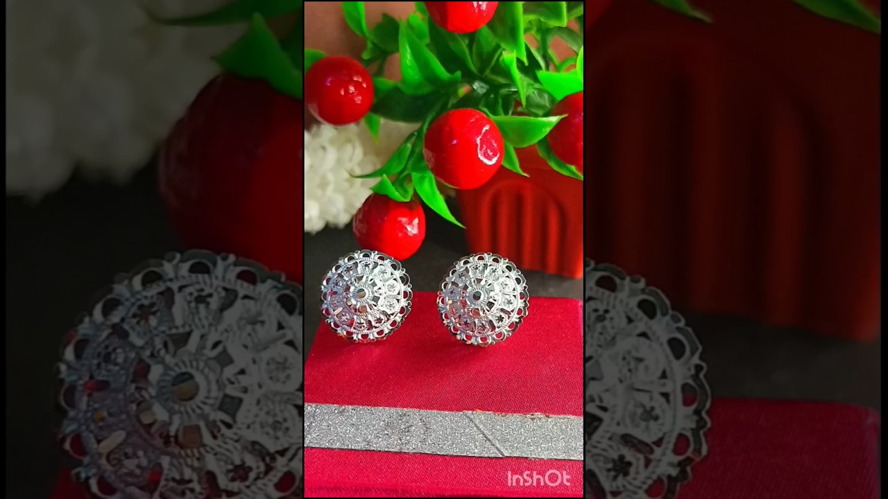 Silver earrings design