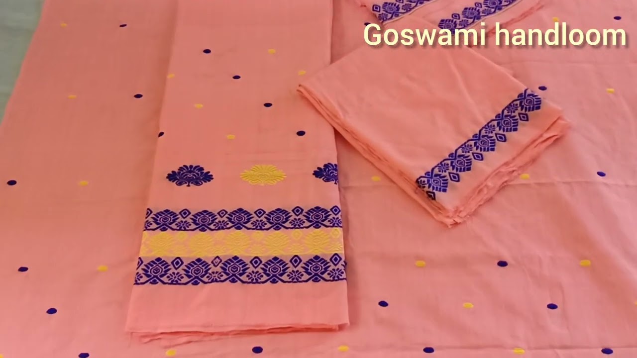 Assamese mekhela-sador 🫴✨️ || Colouring cotton mekhela sador jura❣️ || Goswami Handloom 