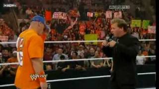 Raw.07.26.10. Y2J chants, Cena gets booed.