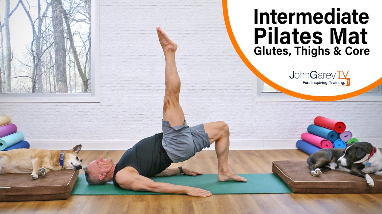 Intermediate Pilates Mat - Glutes, Thighs and Core - YouTube