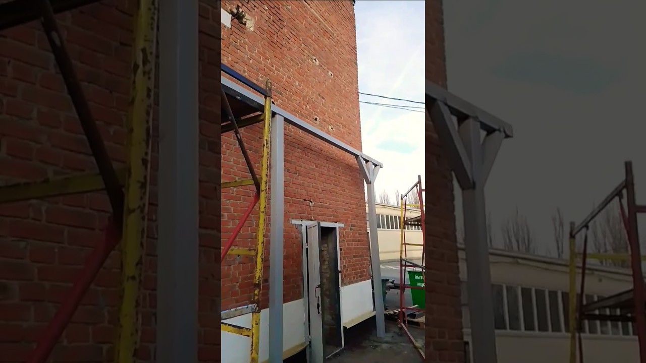 Поэтапный монтаж навеса 150 квадратов тяп-ляп и готово 