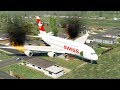 A380 Swiss Air Fire Engine Crash When The Kid In The Cockpit | X-Plane 11