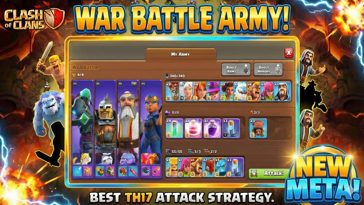 The NEW META has arrived! 💥 This is the ULTIMATE Town Hall 17 War Attack Strategy.