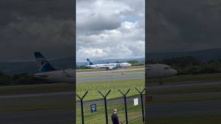 Egyptair A321NEO landing at Manchester