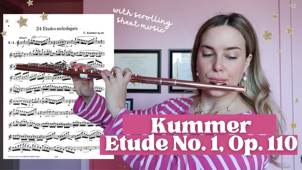 Flute Etude No. 1 from 24 Etudes Mélodiques by Kummer play along and