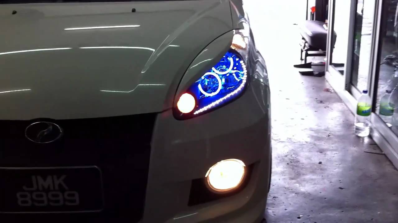 Myvi eye lip led & ccfl ring - YouTube