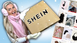 SHEIN WINTER ACCESSORIES TRY ON HAUL 🧣📦 *hats, scarves, gloves, socks and more*