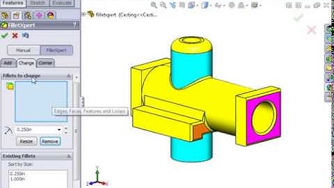 SolidWorks Part Modeling 03 Advanced Fillets   07 Fillet Xpert