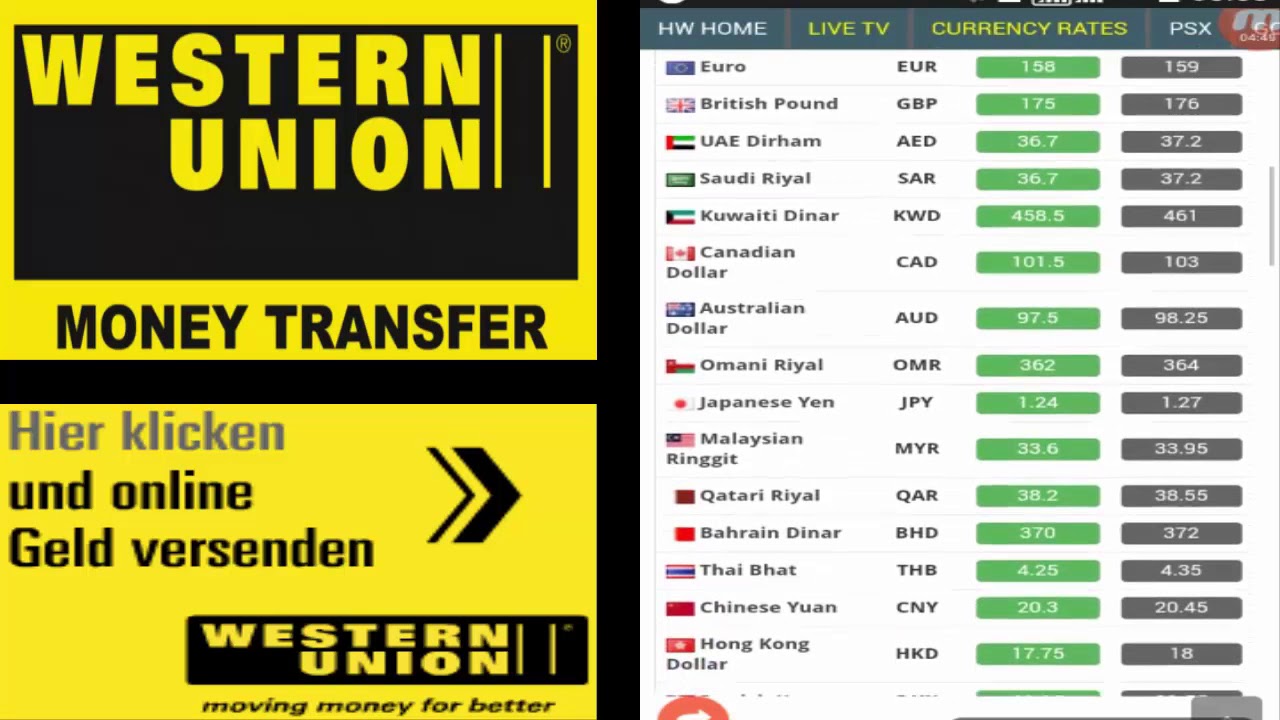 today currency rate //Open Market Currency Rates || Western Union Rates Today
