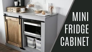 Diy Guest Room Kitchenette With Barn Door Hardware You Kitchenette With Diy Barn Door Hardware, Diy Mini Fridge Cabinet Plans
