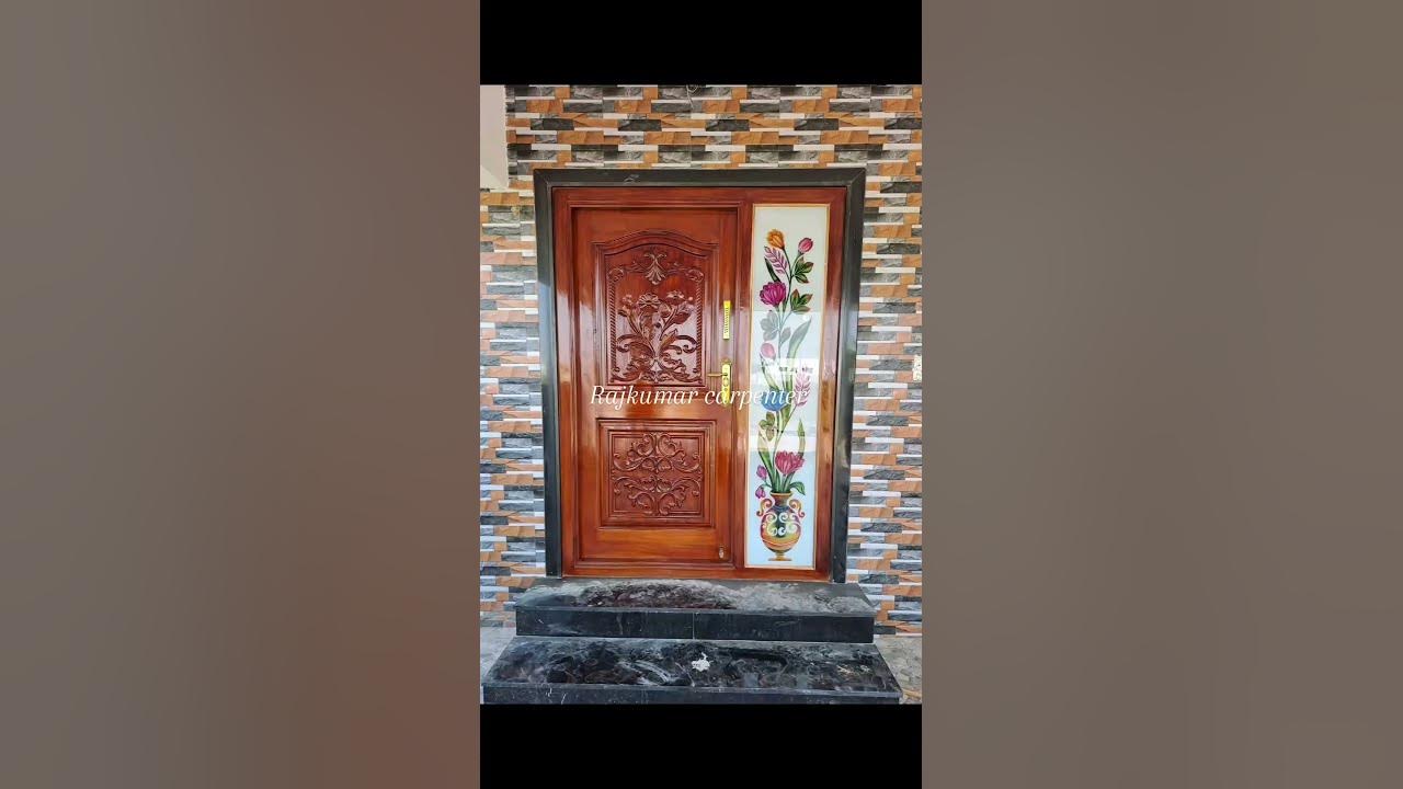 Teak wooden polish door design and jannal windows YouTube