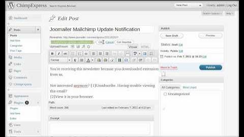Import Mailchimp Campaign into WordPress