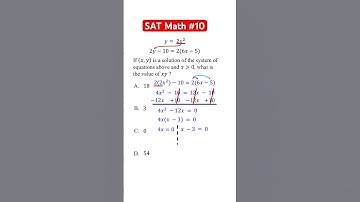 Solving a System of Quadratic and Linear Equations │SAT Math Algebra #sat #satmath