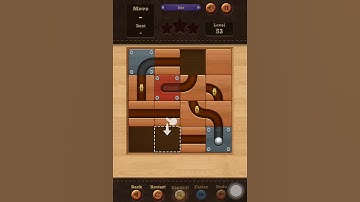 Roll the Ball slide puzzle Star Level 53 Solution