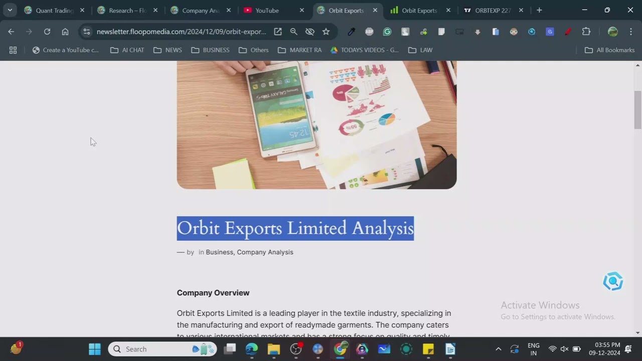 🧐🔎Orbit Exports Limited  -Target Analysis📚