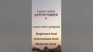 Learn core python topics