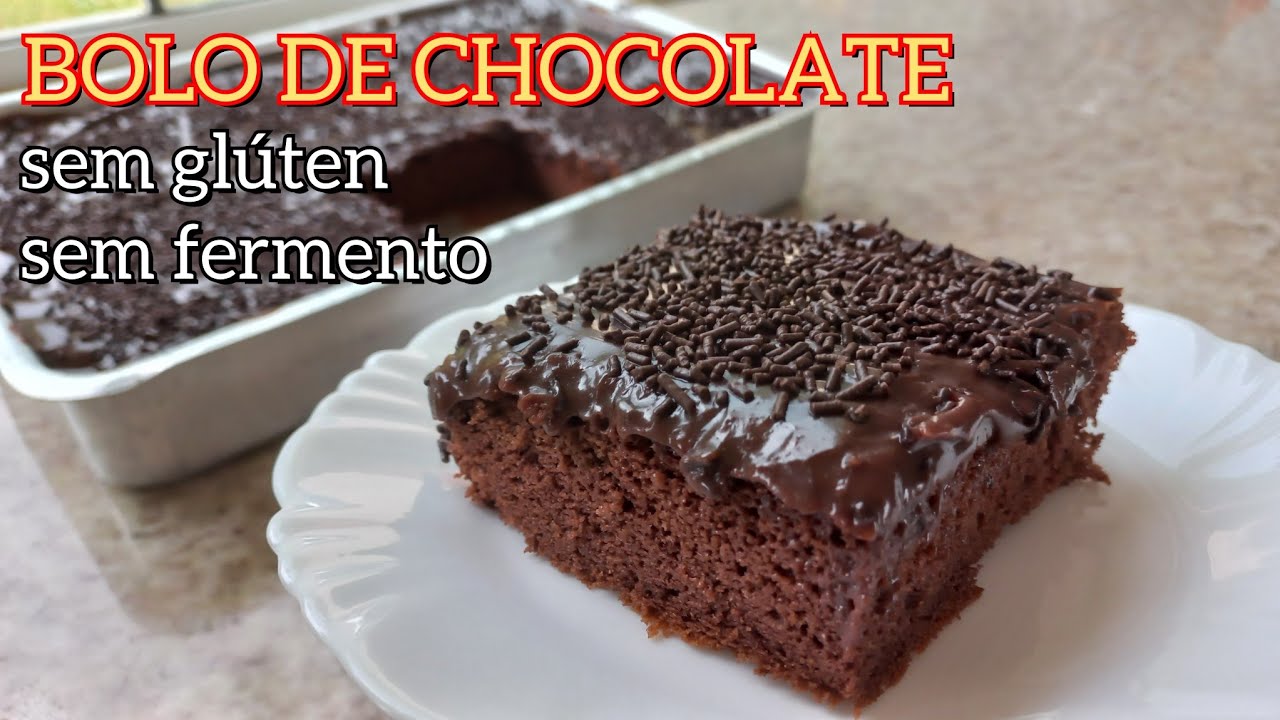 BOLO DE CHOCOLATE SEM GLÚTEN E SEM FERMENTO (ou Bolo Nega Maluca)