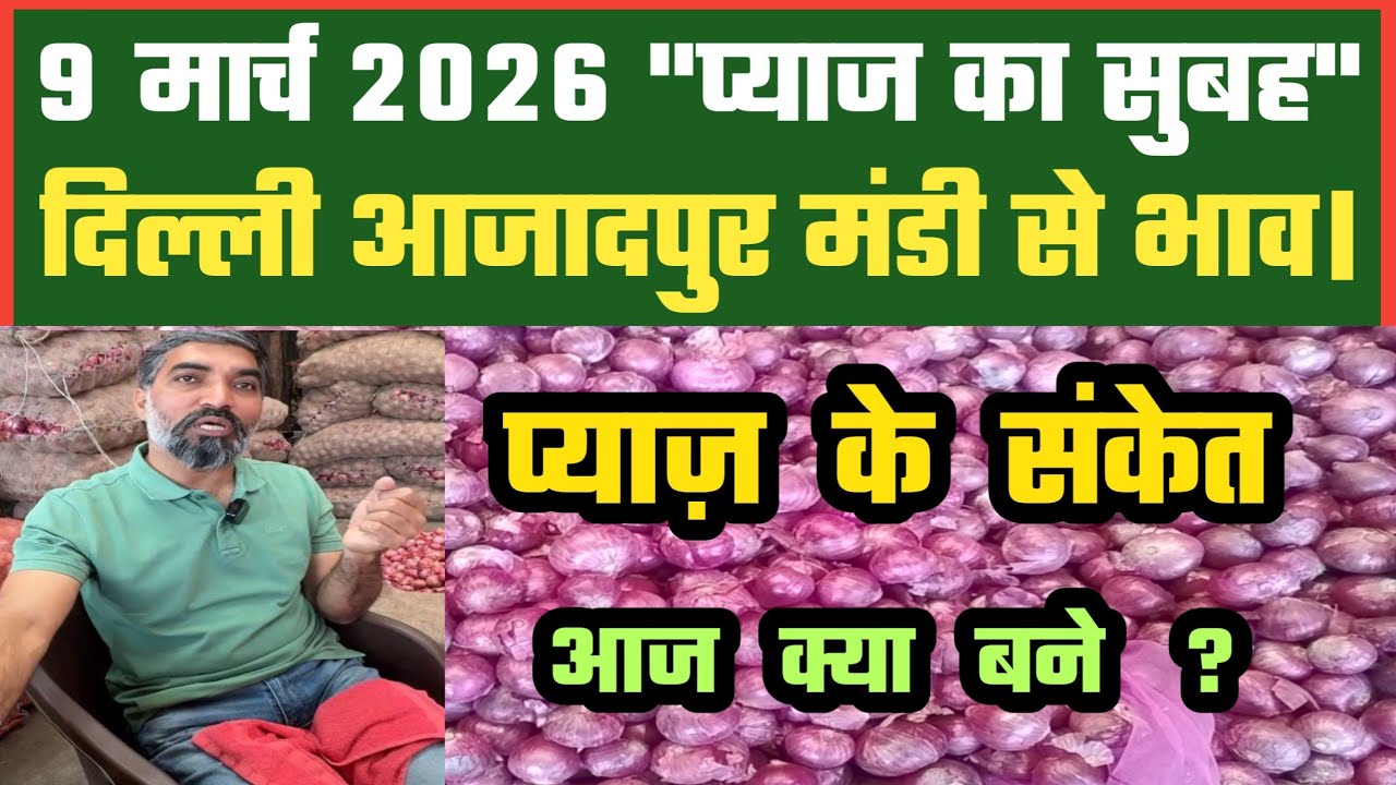 प्याज बाजारों में संकेत ऐसे ? Azadpur Delhi Mandi Today में 09-03-2026 के Onion Price DMT TV