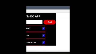 Responsive TO DO APP REACTJS#shorts  #100daysofcode
