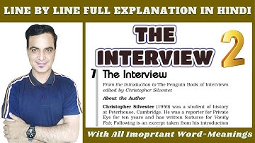 THE INTERVIEW BY CHRISTOPHER SILVESTER | FLAMINGO | FULL EXPLANATION | CLASS 12 |