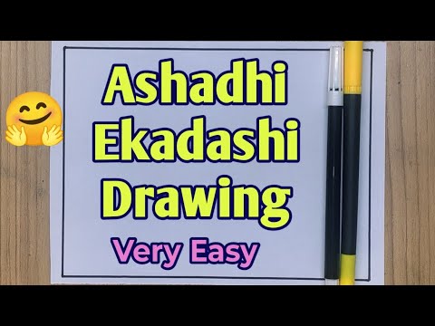 Easy Ashadhi Ekadashi Vari Drawing🙏🥰| Pandharichi Vari Drawing| How To ...
