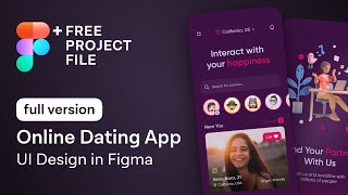 Figma Tutorial (Full Ver.) Online Dating App UI Design in Figma + Free figma template Wealth