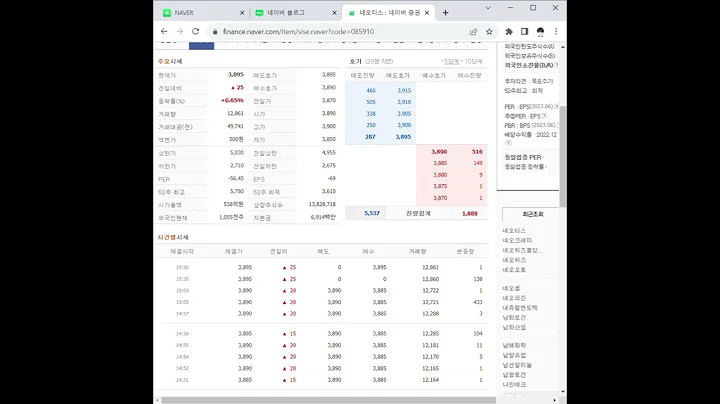 085910네오티스 주가 전망 및 차트 분석