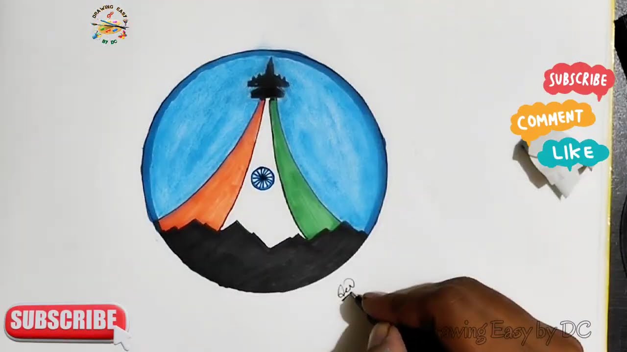 Republic day poster drawing | Best republic day drawing | Republic day chart paper | Independence 