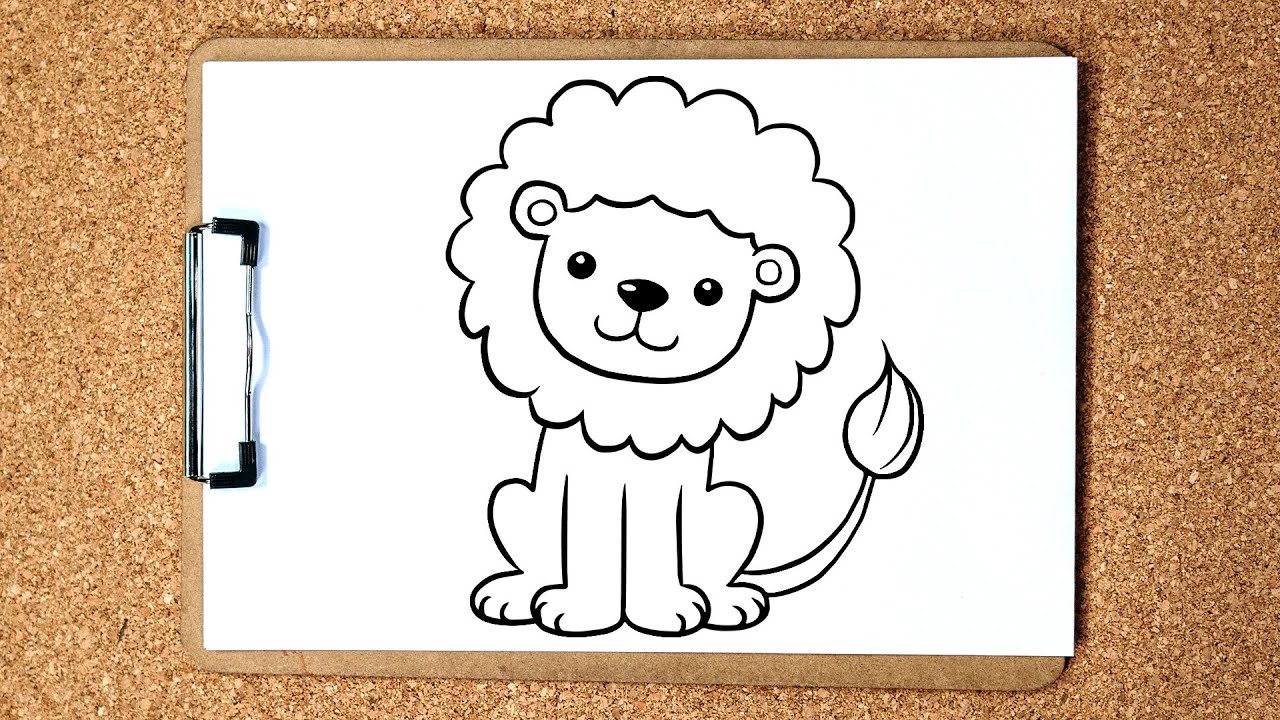 COMO DESENHAR UM LEÃO FÁCIL E BONITO - YouTube