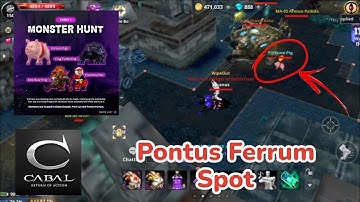 Cabal Mobile Return Of Action | Monster Hunt Event Location | Pontus Ferrum Event Spot