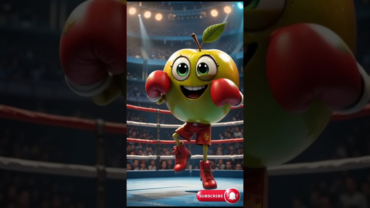 😂🍎 APPLE STEPS INTO THE BOXING RING?! | Funny Cartoon Animation Shorts 🥊🔥 | 