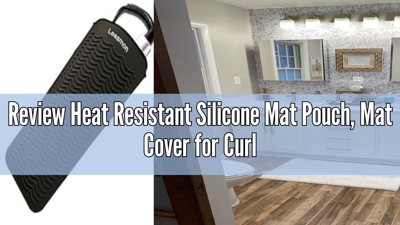 Review Heat Resistant Silicone Mat Pouch, Mat Cover for Curling Irons, Hair Straightener, Flat Irons