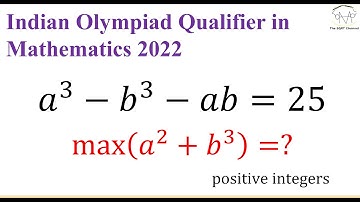 Can you solve this in integer domain? (IOQM 2022)