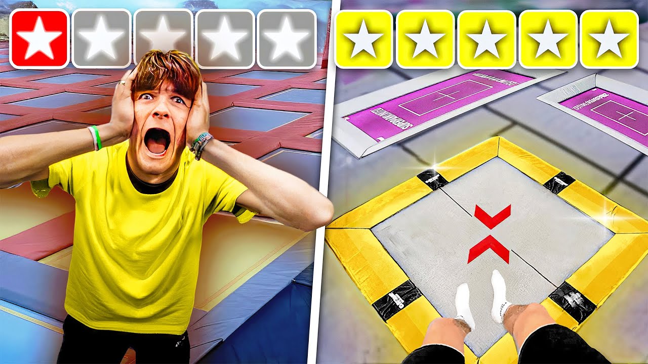 1 STAR vs 5 STAR Trampoline Park!