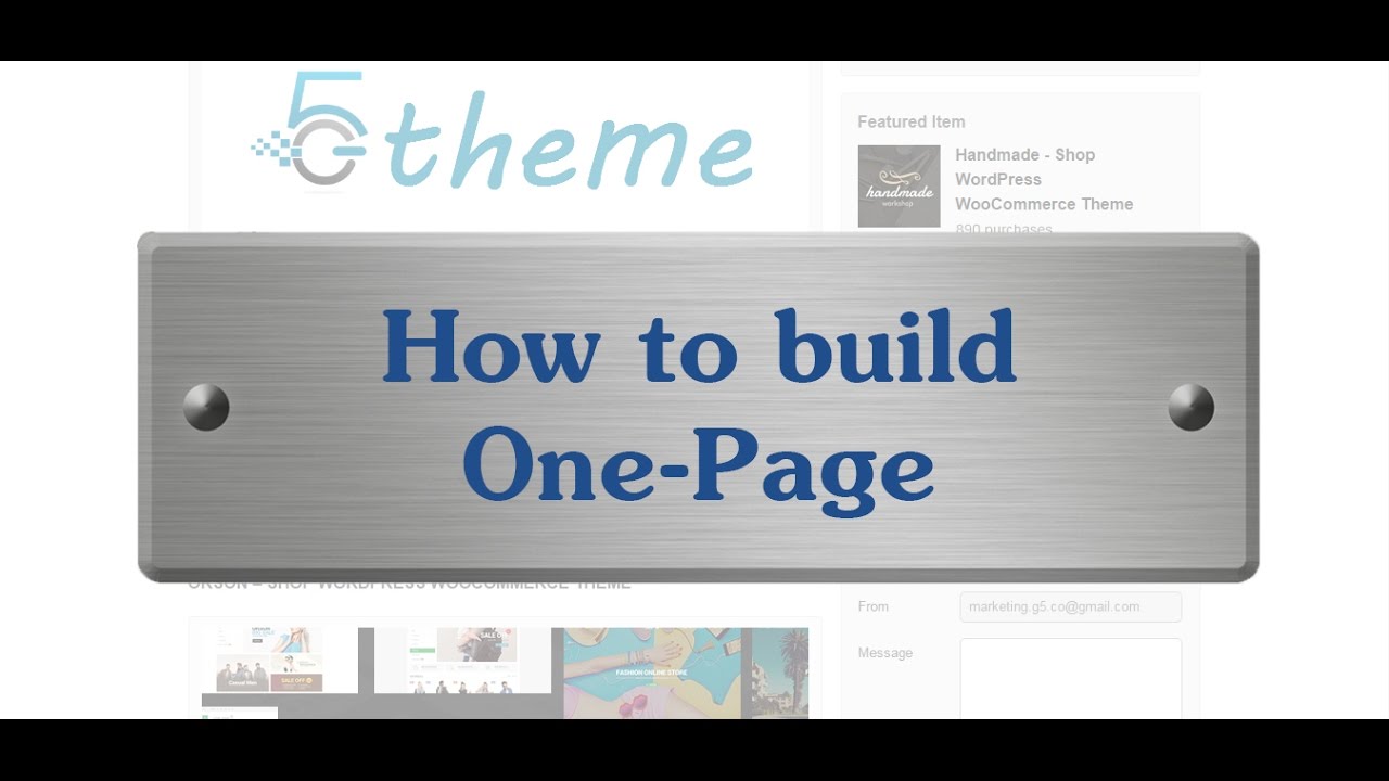 How To Build One-page (ex: ORSON)